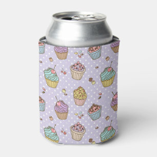 Retro Sweets Pattern Can Cooler