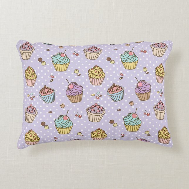 Retro Sweets Pattern Decorative Cushion (Front)