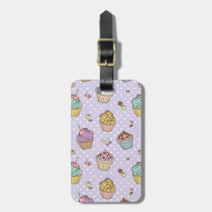 Retro Sweets Pattern Luggage Tag