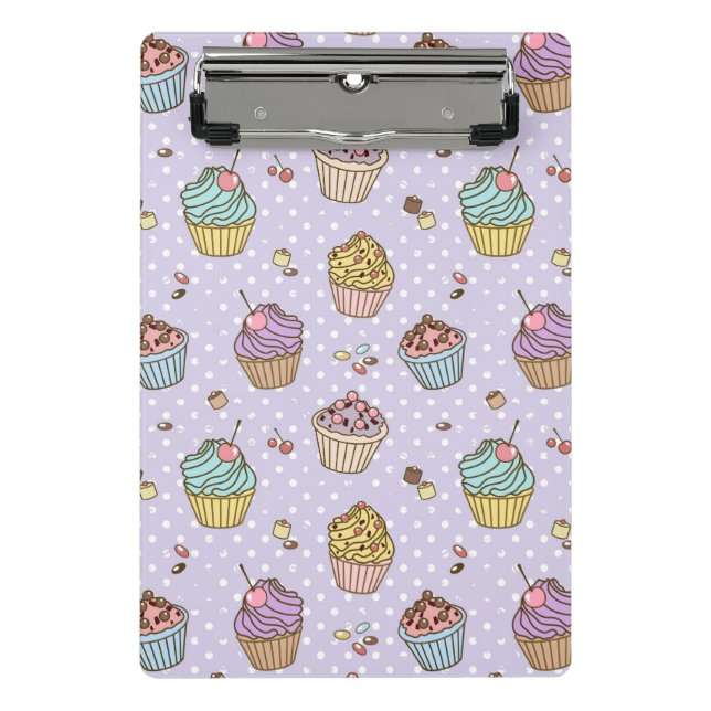 Retro Sweets Pattern Mini Clipboard (Front)