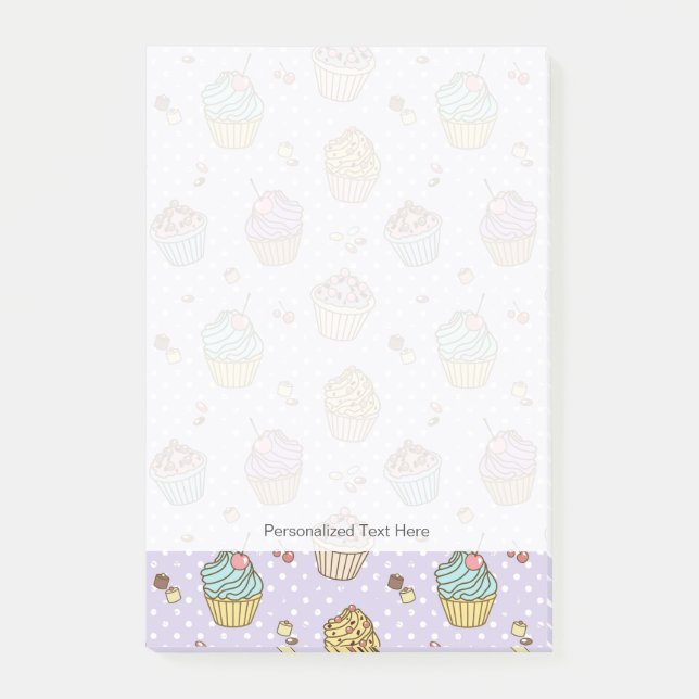 Retro Sweets Pattern Post-it Notes (Front)