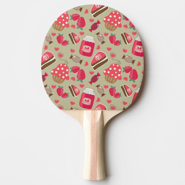 Retro Sweets Ping Pong Paddle (Front)