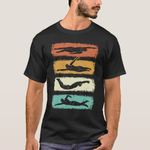 Retro Swimming Swimmer Swim Girl Water Sport T-Shirt