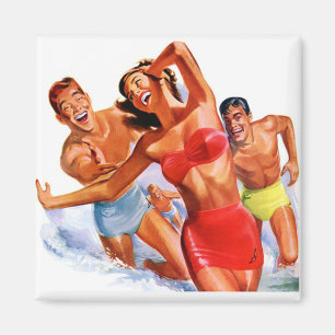 Retro Swimsuit Advertisement Magnet