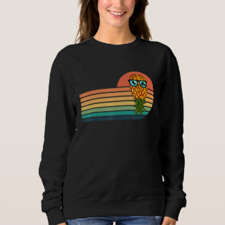 Retro Swinger Upside Down Pineapple Sunset Horizon Sweatshirt
