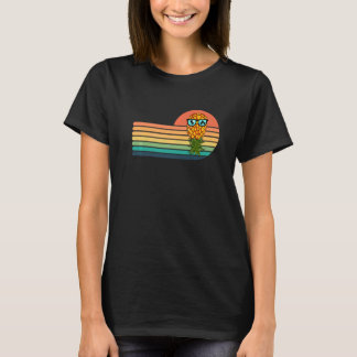 Retro Swinger Upside Down Pineapple Sunset Horizon T-Shirt