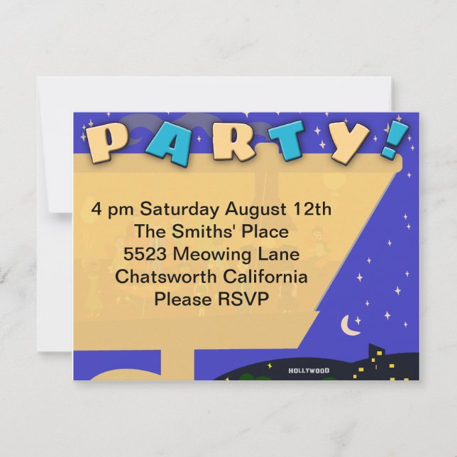 Retro Swinging Sixties Jet Set Party Invitation (Front)
