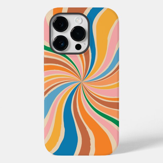 Retro Swirl Abstract Art iPhone / iPad case (Back)