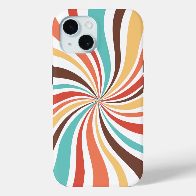 Retro Swirl Abstract Art iPhone / iPad case (Back)