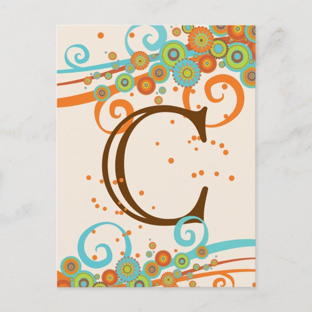 Retro Swirl Celebration Make Your Own Banner Card (Front)