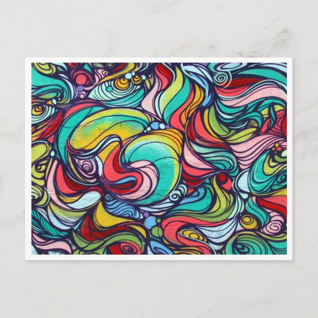 retro swirl postcard (Front)