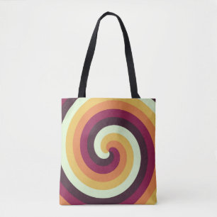 Retro Swirl Vortex Tote Bag