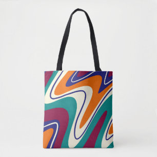 Retro Swirls - Classic 70s Style Tote Bag