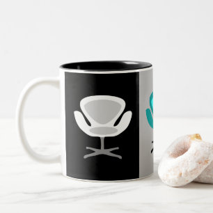 Retro Swivel Chairs Two-Tone Coffee Mug