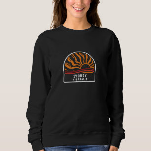 Retro Sydney Australia Colourful Sunset Novelty Ar Sweatshirt