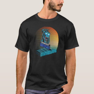 Retro Synth Analogue Vaporwave Rex Synthesaurus S T-Shirt