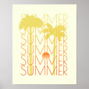 Retro-Synthwave 80s Surf Poster