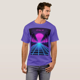 Retro Synthwave Neon Palm Trees T-Shirt