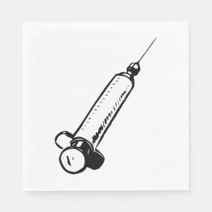 Retro Syringe Napkin