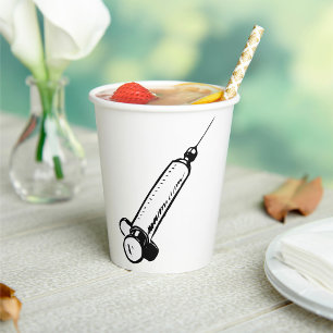 Retro Syringe Paper Cups