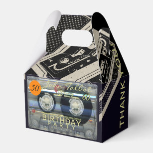 Retro T2 Audiotape 50th Birthday Thank You FB Favour Box
