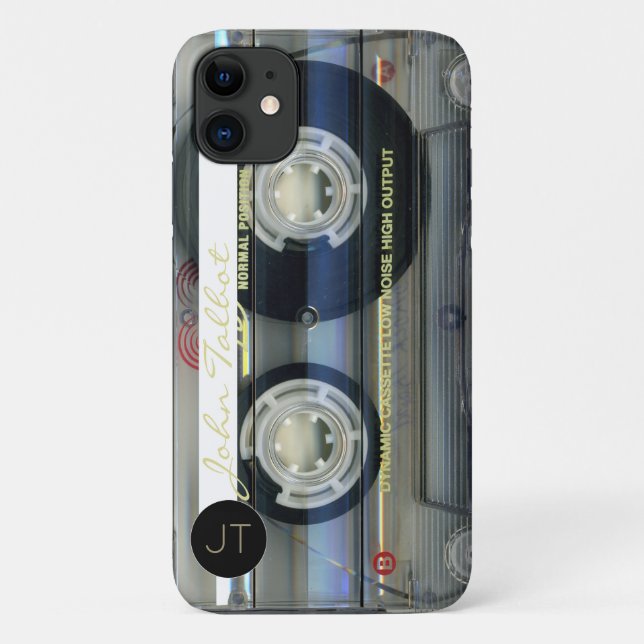Retro T2 Audiotape Cassette personalised iPC Case- Case-Mate iPhone Case (Back)