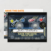 Retro T3 Audiotape 50th birthday Save The Date HPC