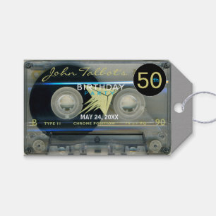 Retro T5 Audiotape 50th Birthday Thank You Gift T Tags