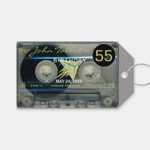 Retro T5 Audiotape 55th Birthday Thank You Gift T Tags