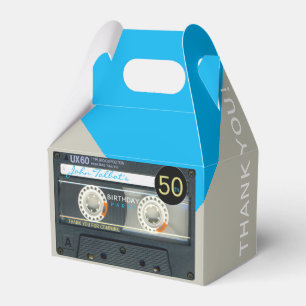 Retro T6 Audiotape 50th Birthday Thank You GFB Favour Box
