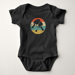 Retro Table Tennis Paddles Icon Table Tennis Baby Bodysuit