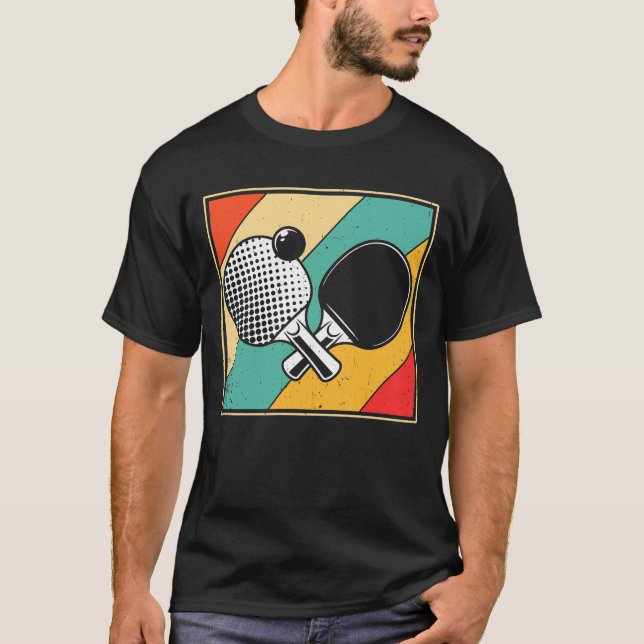 Retro Table Tennis - Vintage Ping Pong T-Shirt (Front)