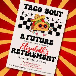 Retro Taco Bout A Retirement Fiesta Graduation Invitation
