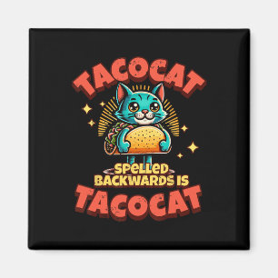 Retro Tacocat Spelled Ckwards Is Taco Cat Tee1 Magnet