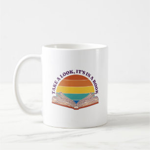 Retro Take A Look Its In A Book Reading Rainbow Coffee Mug