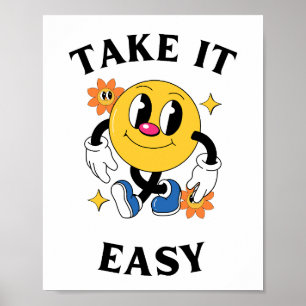Retro Take it Easy Poster
