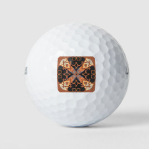 Retro Tan Pattern Golf Balls