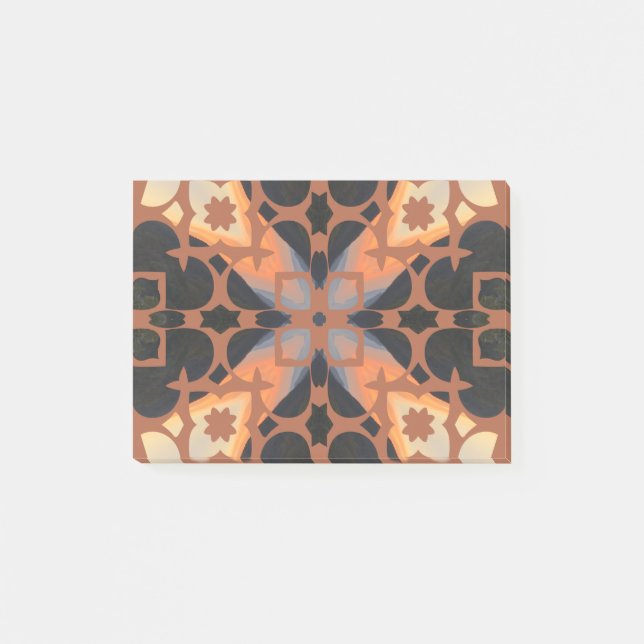 Retro Tan Pattern Post-it Notes (Front)