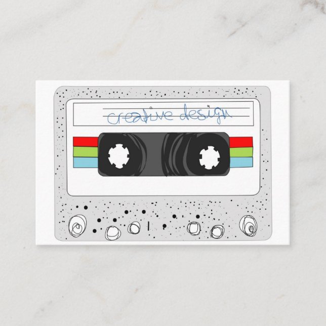 Retro Tape Cassette Business Card (Front)