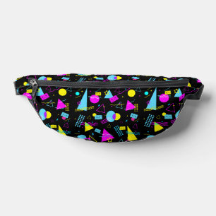 RETRO TAPE COLORFUL SHAPES  BUM BAGS