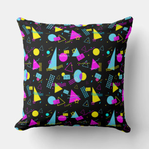 RETRO TAPE COLORFUL SHAPES  CUSHION