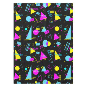 RETRO TAPE COLORFUL SHAPES  TABLECLOTH