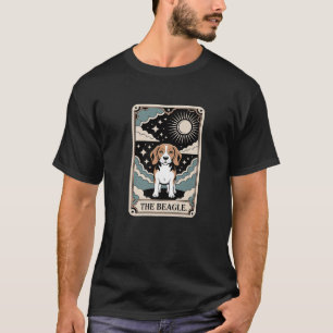 Retro Tarot Card Beagle Cute Dog Halloween Premium T-Shirt