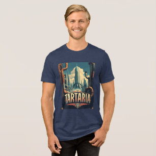 Retro Tartaria Sci-Fi Conspiracy Tri-Blend Shirt