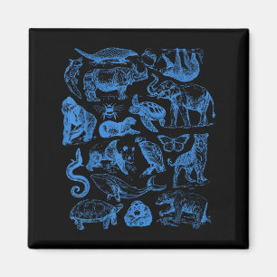 Retro Tattoo Animals Wildlife Nature Conservation  Magnet