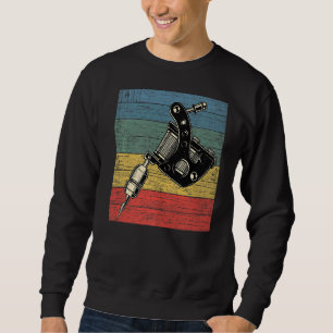 Retro Tattoo Artis Ink Tat Machine Gift Apparel Sweatshirt