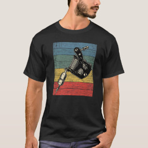 Retro Tattoo Artis  Ink Tat Machine Gift Apparel T-Shirt