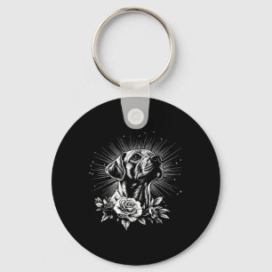 Retro Tattoo Style Labrador Retriever Dog Lover _1 Key Ring