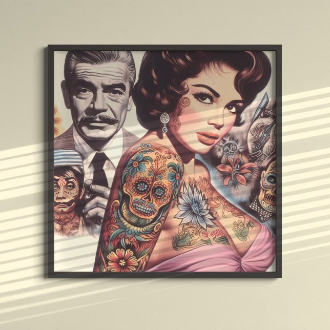 Retro Tattooed Pin-up Poster (Creator Uploaded)