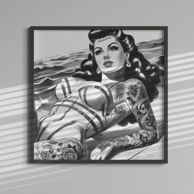 Retro Tattooed Pin-up Poster (Creator Uploaded)